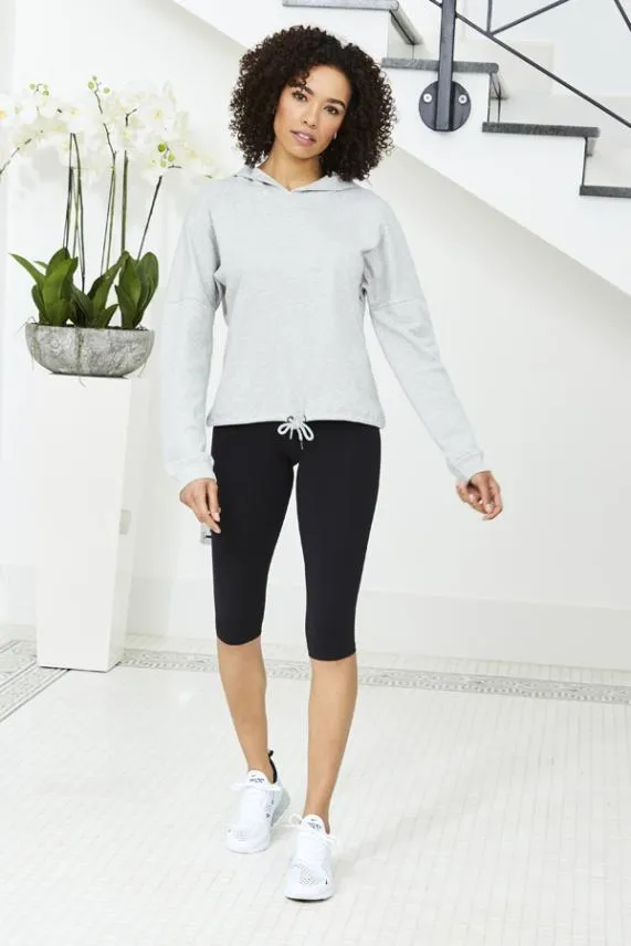 Sosandar Grey Marl Premium Loungewear Hooded Top Grey Women Loungewear
