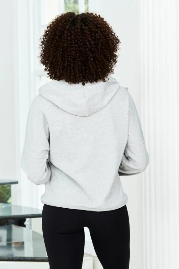 Sosandar Grey Marl Premium Loungewear Hooded Top Grey Women Loungewear
