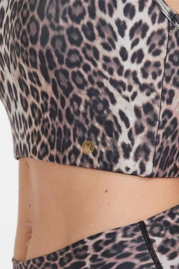 Sosandar India Leopard Print Racerback Sports Bra Women Activewear