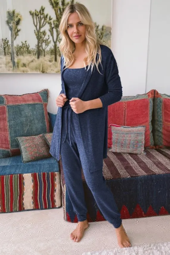 Sosandar Indigo Super Soft Slim Leg Loungewear Joggers Indigo Women Loungewear