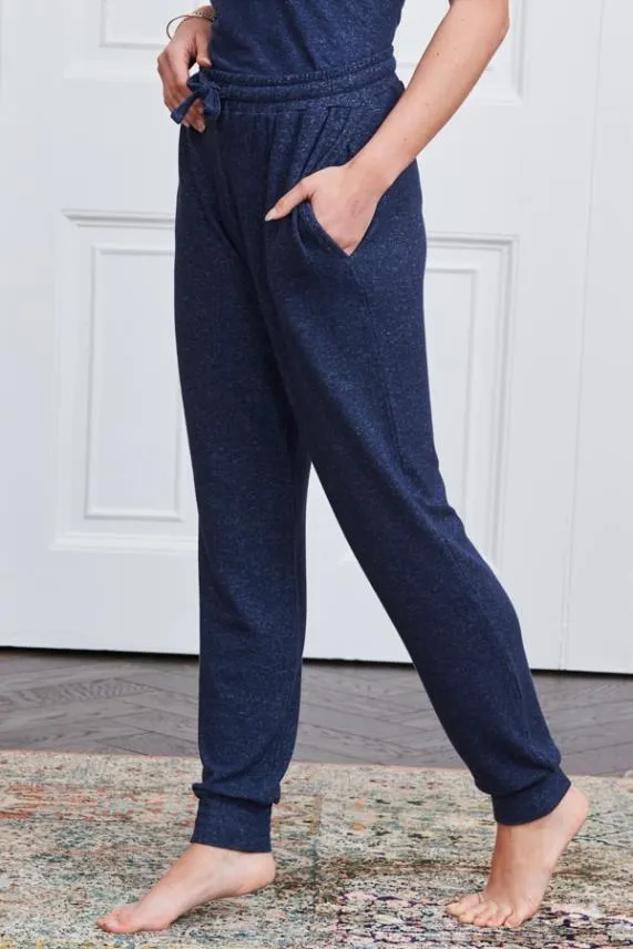 Sosandar Indigo Super Soft Slim Leg Loungewear Joggers Indigo Women Loungewear