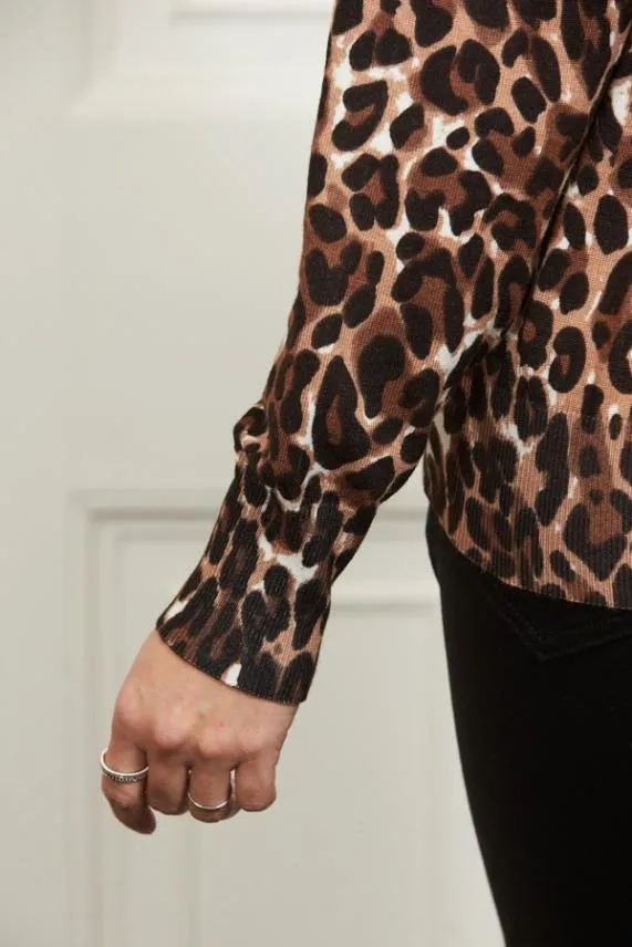 Sosandar Leopard Print Relaxed Fit Jumper Women Knitwear