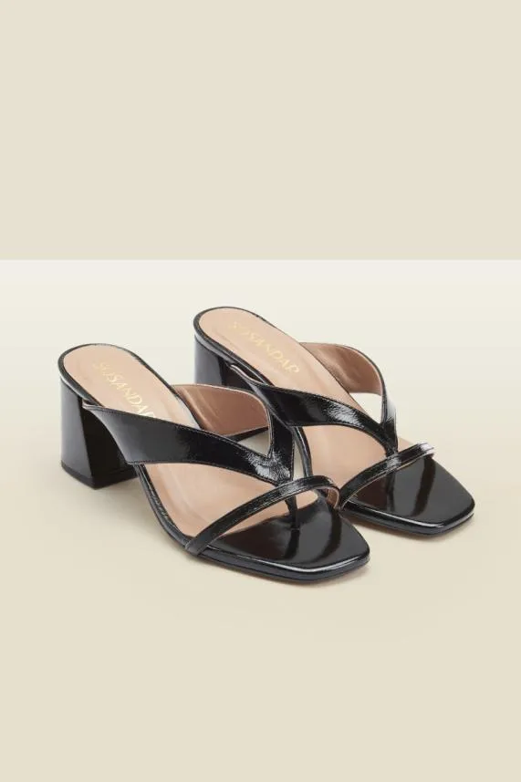 Sosandar Milan Black Patent Leather Mid Heel Sandal Black Women Sandals and Flip Flops Sosandar Milan Black Patent Leather Mid Heel Sandal Black Women Sandals and Flip Flops