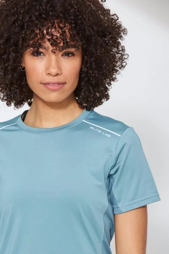 Sosandar Mint Blue Breathable Activewear T Shirt Blue Women Activewear
