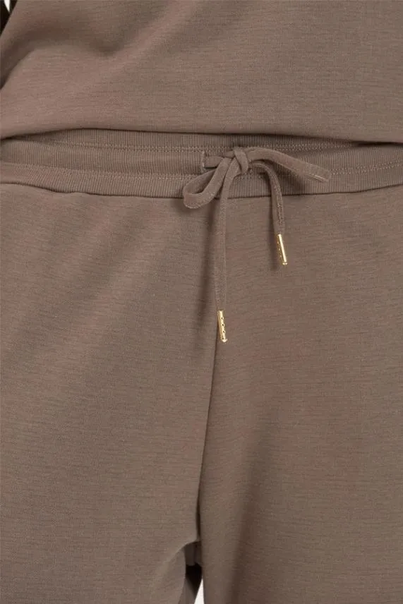 Sosandar Mocha Slim Leg ChillOut Joggers Women Loungewear