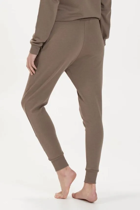 Sosandar Mocha Slim Leg ChillOut Joggers Women Loungewear