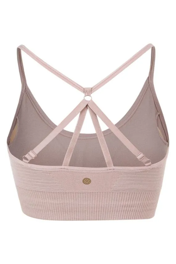 Sosandar Rose Pink Essential Seamless Racerback Sports Bra Rose Pink Women Activewear