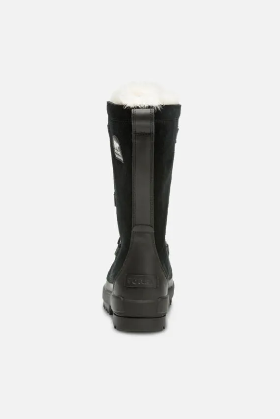 Sosandar Sorel Black Fleece Lined Lace Up Mid Hiker Boot Black Women Boots
