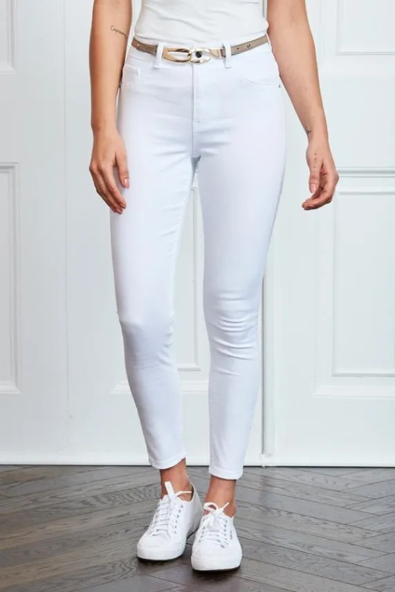 Sosandar White Perfect Skinny Jeans White Women Jeans and Jeggings