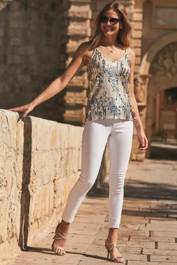 Sosandar White Perfect Skinny Jeans White Women Jeans and Jeggings