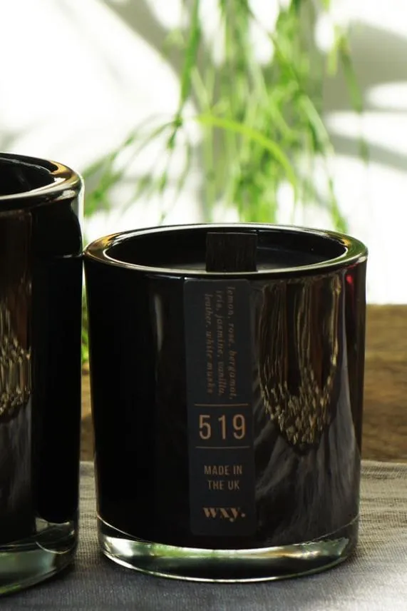 Sosandar WXY Lemon White Musk and Leather Wood Wick Candle White Women Nightwear Sosandar WXY Lemon White Musk and Leather Wood Wick Candle White Women Nightwear