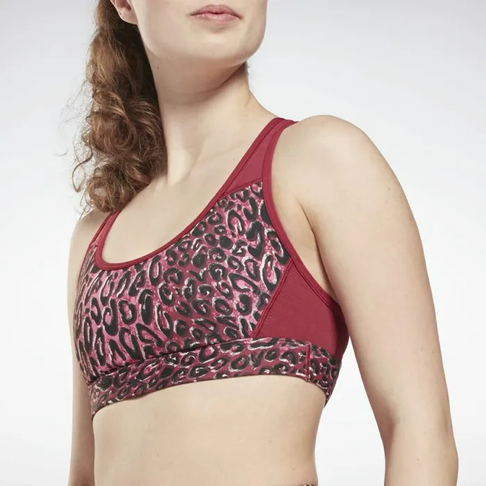 Sports Bras Womens Reebok Lux Racer Padded Sports Bra Punch Berry