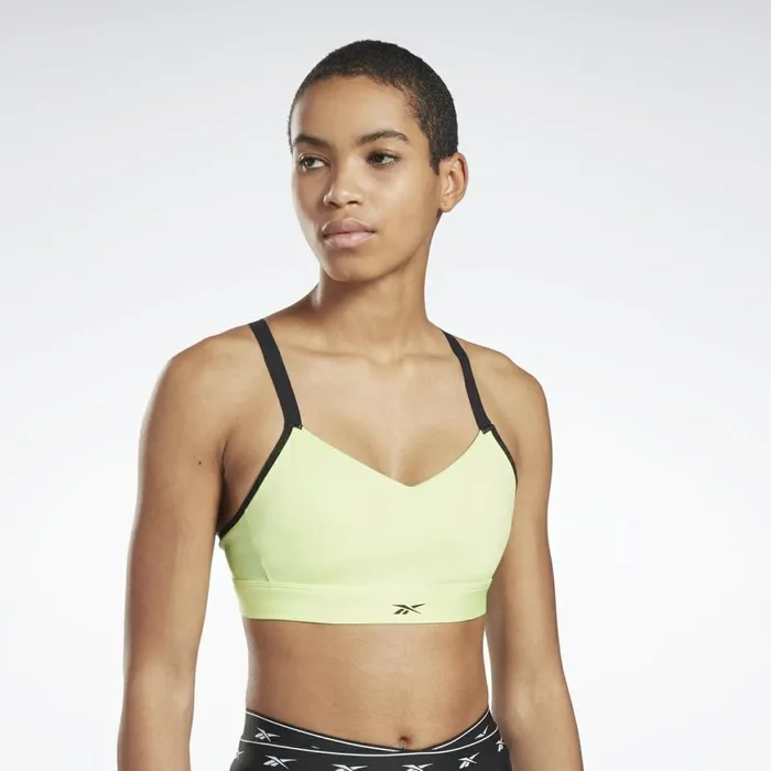 Sports Bras Womens Reebok Lux Strappy MediumImpact Sports Bra Neon Mint