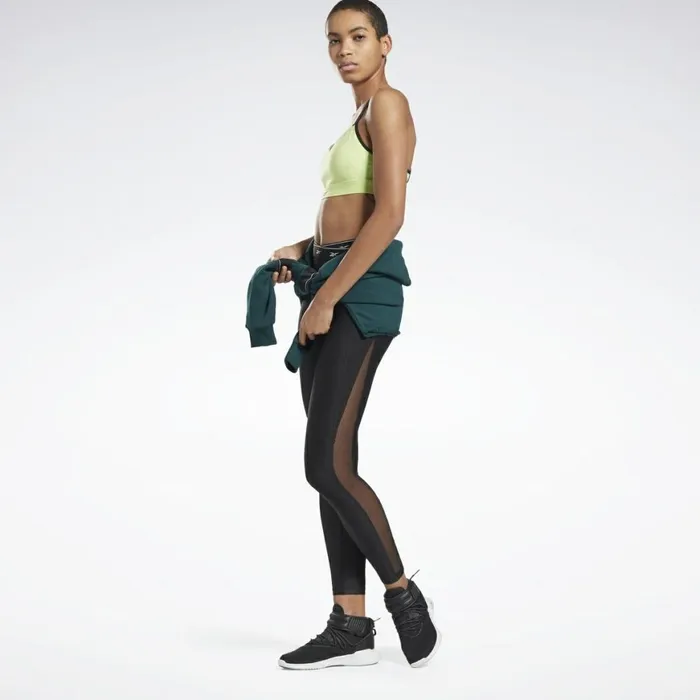 Sports Bras Womens Reebok Lux Strappy MediumImpact Sports Bra Neon Mint