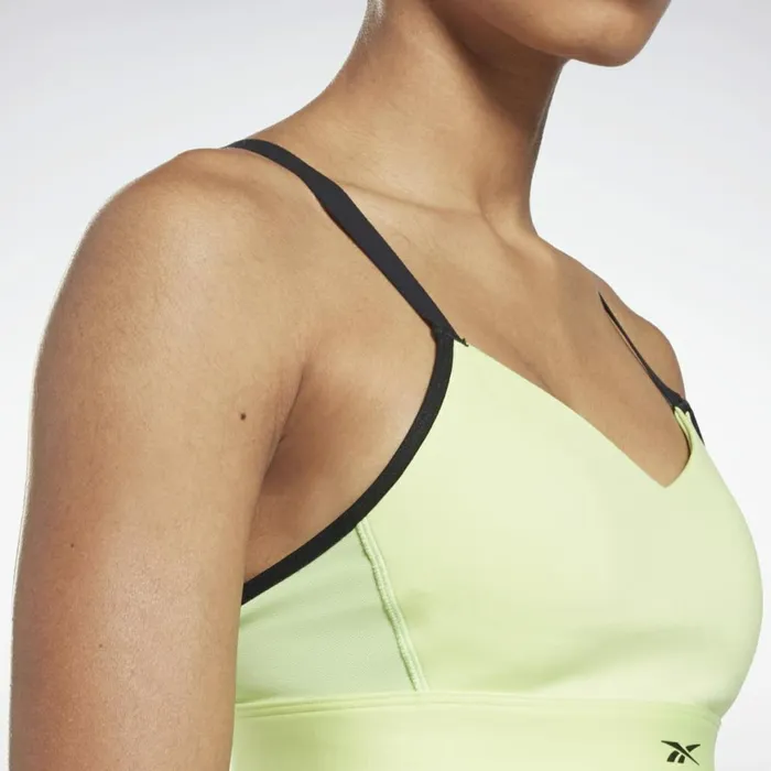 Sports Bras Womens Reebok Lux Strappy MediumImpact Sports Bra Neon Mint