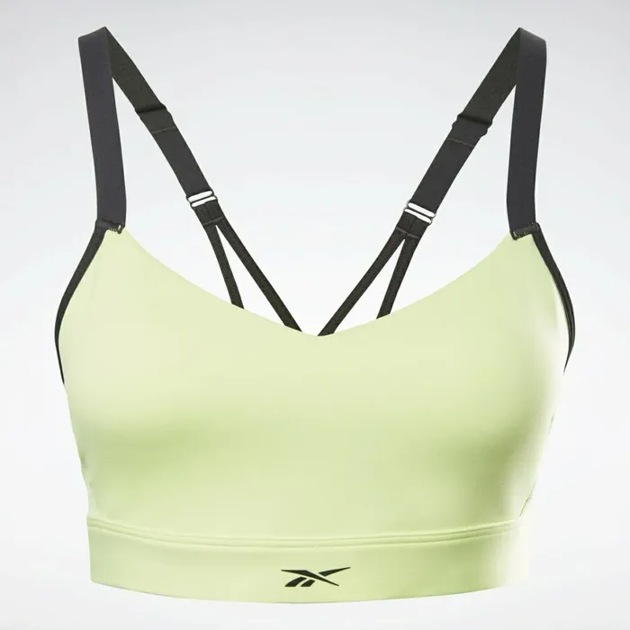 Sports Bras Womens Reebok Lux Strappy MediumImpact Sports Bra Neon Mint