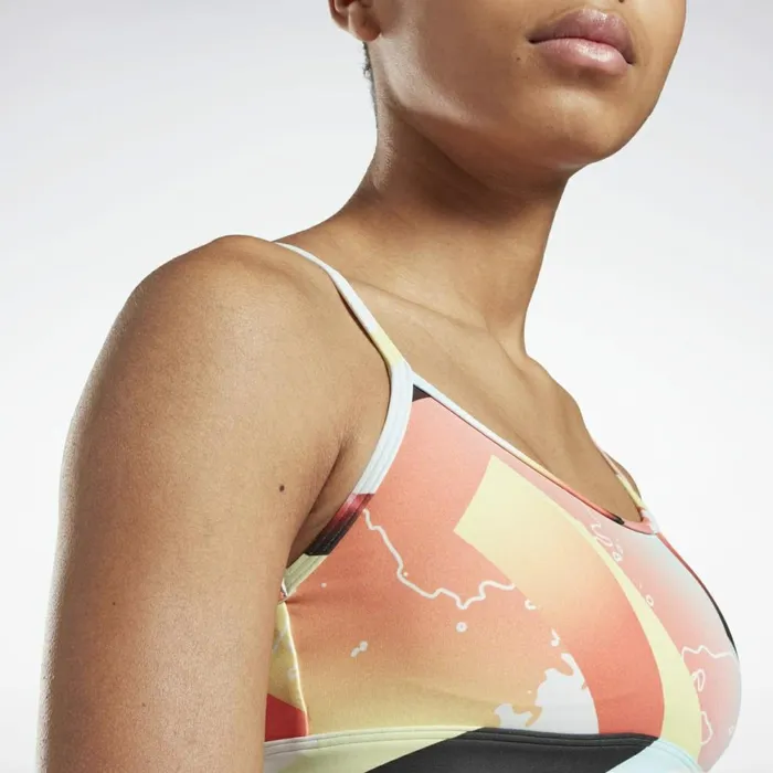 Sports Bras Womens Reebok Skinny Bra Orange Flare
