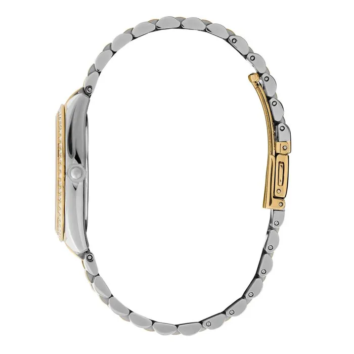 Sports Luxe Watches Women Olivia Burton 34mm Bejewelled Forest Green and Two Tone Bracelet Watch