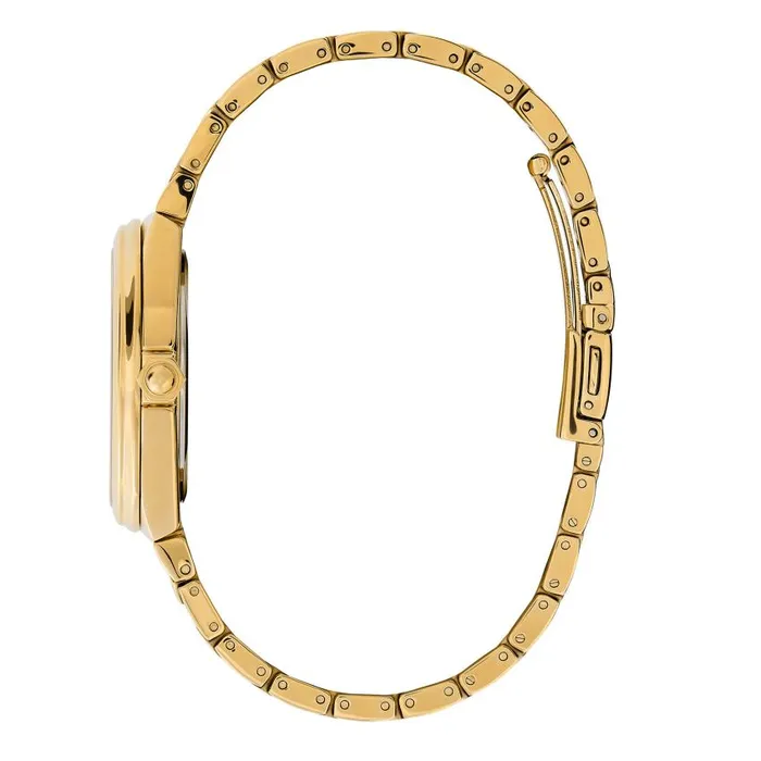Sports Luxe Watches Women Olivia Burton 36mm Lustre MultiFunction Black and Gold Bracelet Watch