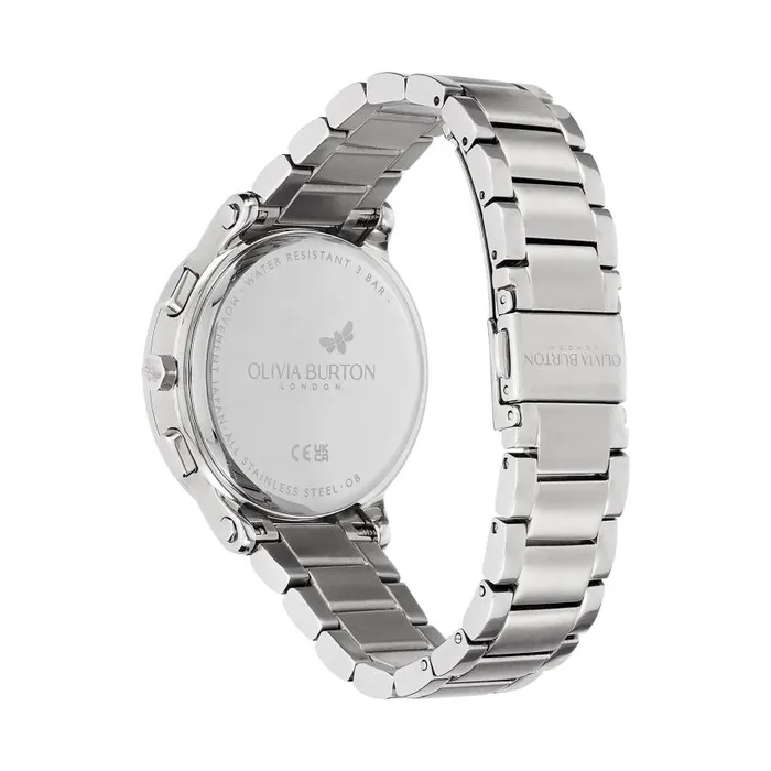 Sports Luxe Watches Women Olivia Burton 38mm MultiFunction Blue and Silver Bracelet Watch