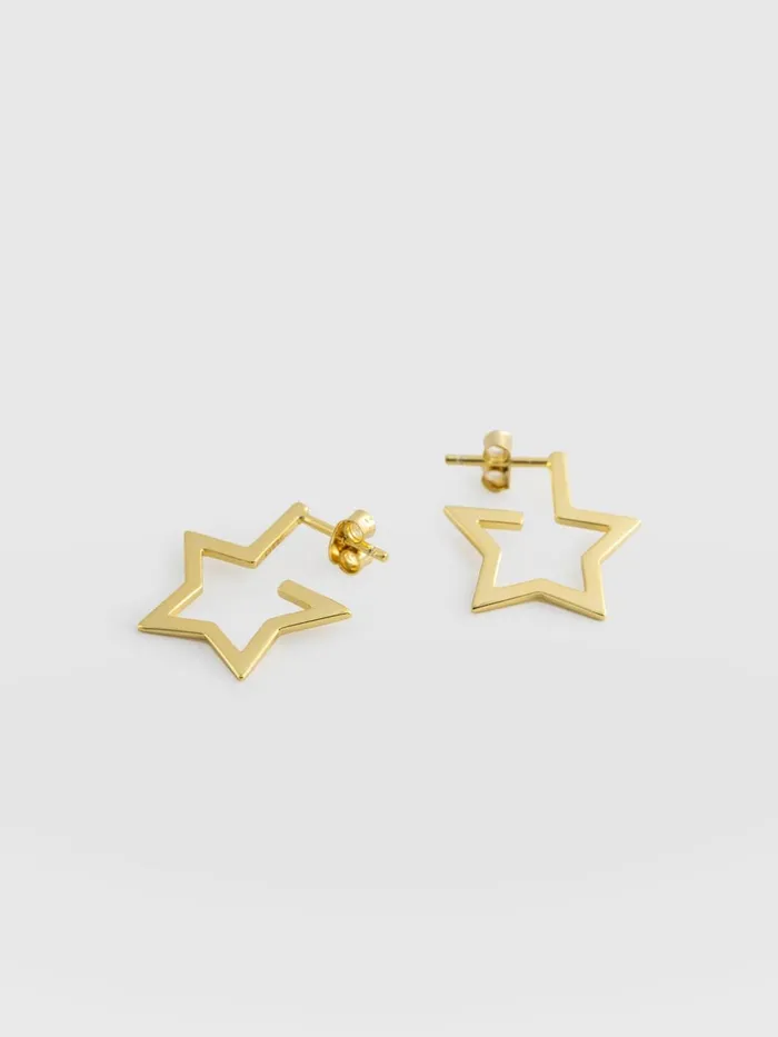 Star Earrings H5 123034gt 84 Women Saint And Sofia Gold Jewelry