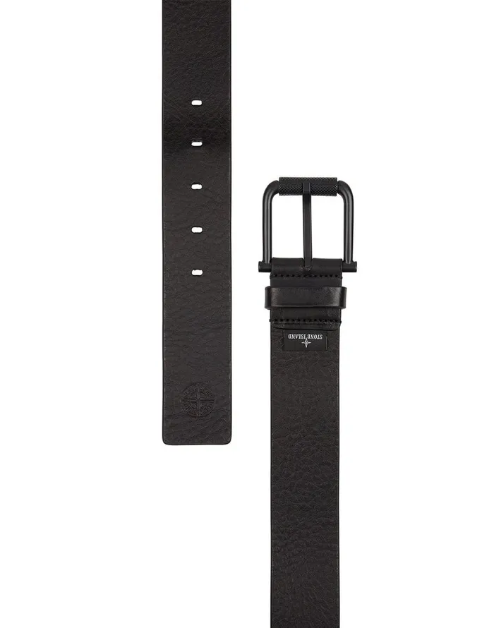 Stone Island Belts 94772 Leather Belt In Black 8211 Mens
