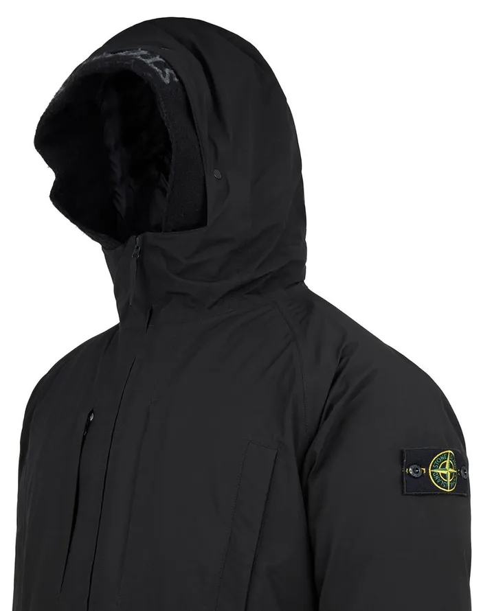 Stone Island Coats 038 Jackets 40230 GoreTex Ripstop Down Jacket In Black 8211 Mens