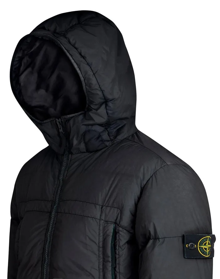 Stone Island Coats 038 Jackets 40723 Garment Dyed Crinkle Rep Ny Real Down Jacket In Charcoal 8211 Mens