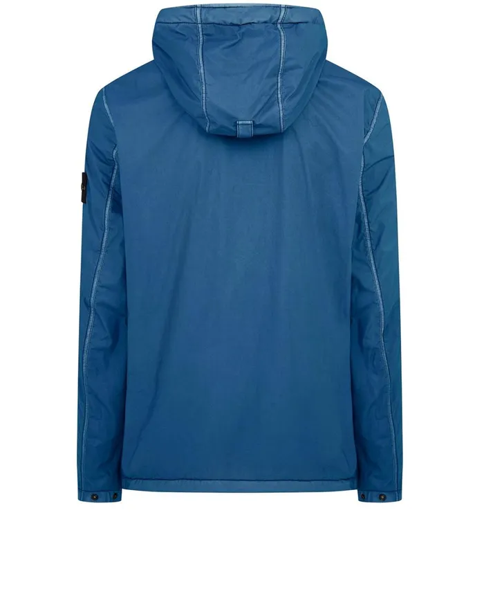 Stone Island Coats 038 Jackets 43035 Lamy Flock Hooded Jacket In Periwinkle 8211 Mens