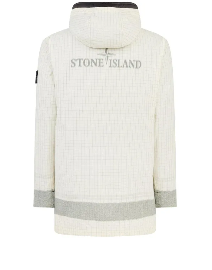 Stone Island Coats 038 Jackets 43499 Reflective Ripstop Chin With Detachable Lining Jacket In Butter 8211 Mens