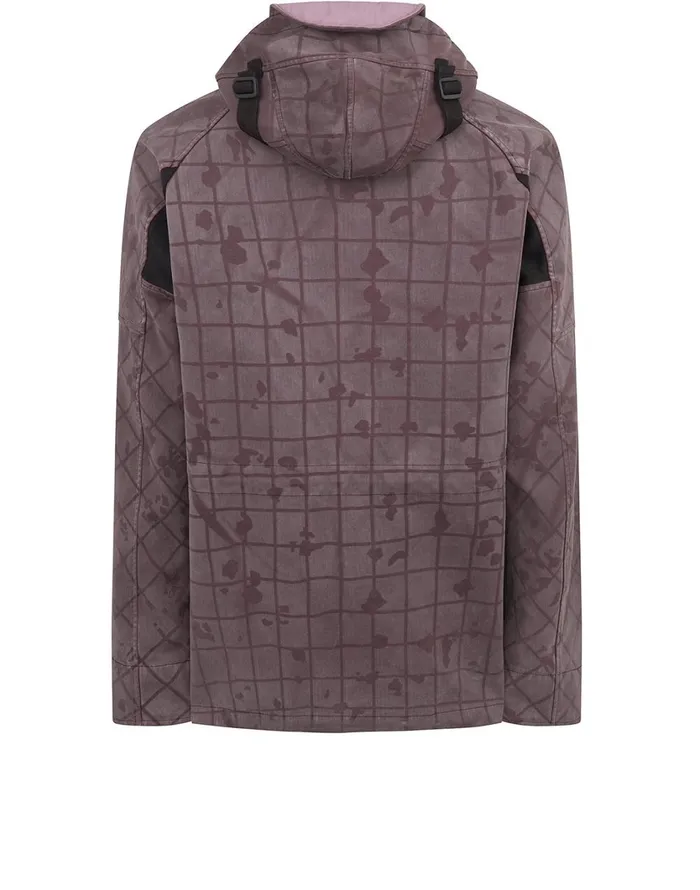 Stone Island Coats 038 Jackets 436E1 Tela FlockTc Ghillie Laser Camo Anorak In Violet 8211 Mens