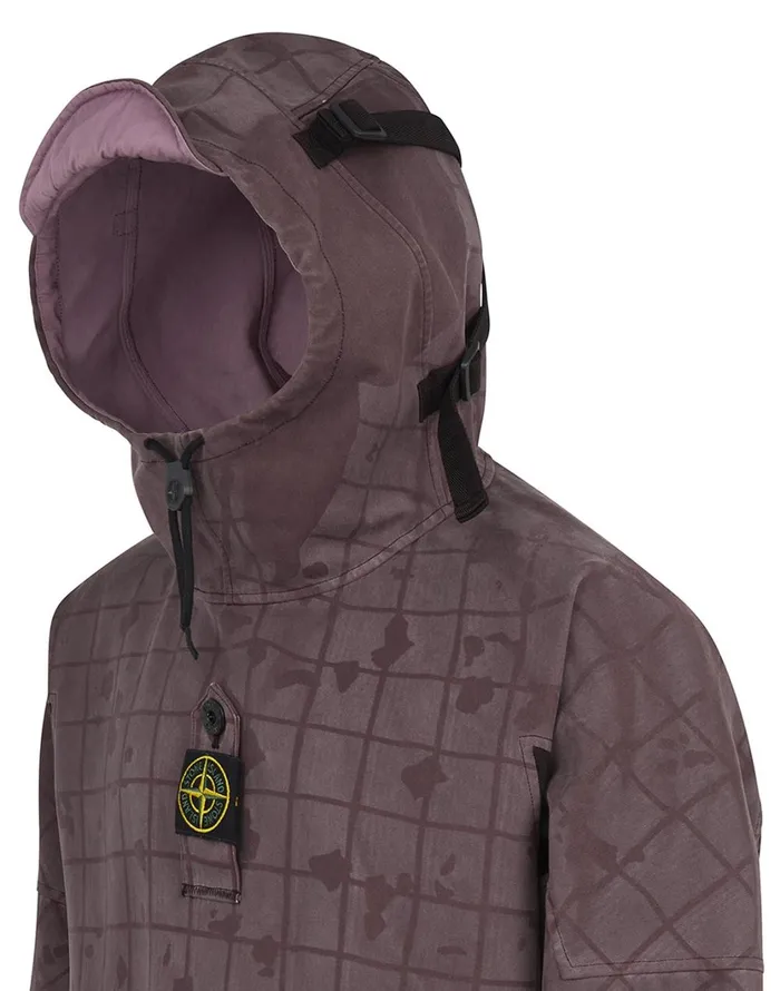 Stone Island Coats 038 Jackets 436E1 Tela FlockTc Ghillie Laser Camo Anorak In Violet 8211 Mens