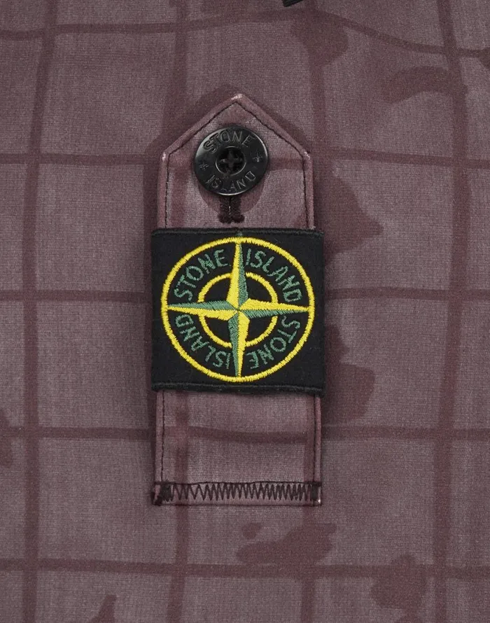Stone Island Coats 038 Jackets 436E1 Tela FlockTc Ghillie Laser Camo Anorak In Violet 8211 Mens