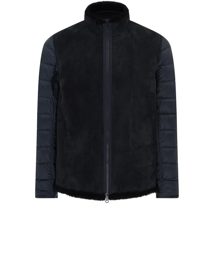 Stone Island Coats 038 Jackets 440F1 Raso Gommato Double Ghost Piece With Detachable Lining Trench Coat In Navy 8211 Mens