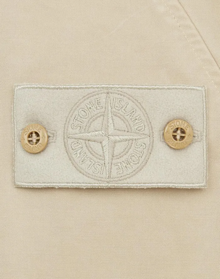 Stone Island Coats 038 Jackets 441F1 Raso Gommato Double Ghost Piece Hooded Jacket In Beige 8211 Mens