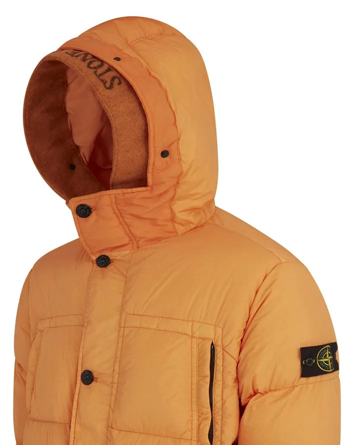 Stone Island Coats 038 Jackets 70123 Garment Dyed Crinkle Reps Ny Down Parka In Orange 8211 Mens