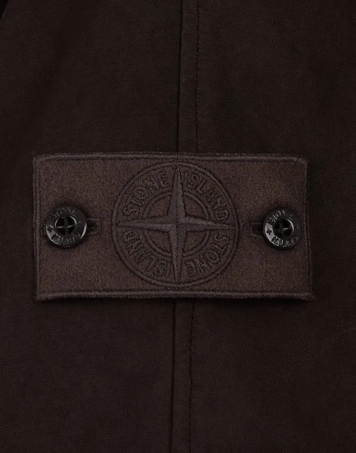 Stone Island Coats 038 Jackets 717F1 Raso Gommato Double Ghost Piece Hooded Cape In Dark Brown 8211 Mens