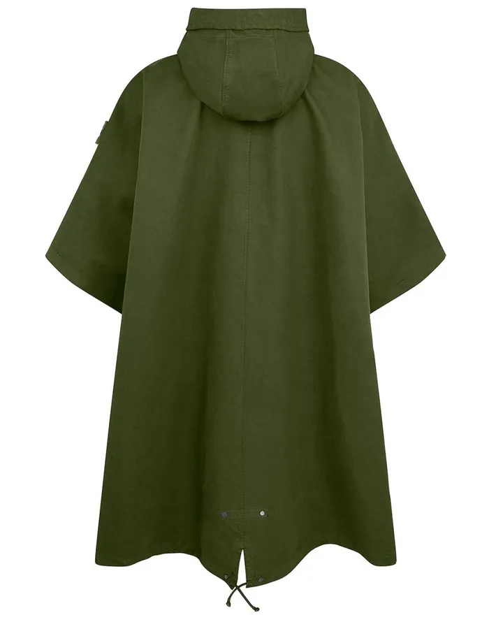 Stone Island Coats 038 Jackets 717F1 Raso Gommato Double Ghost Piece Hooded Cape In Khaki 8211 Mens
