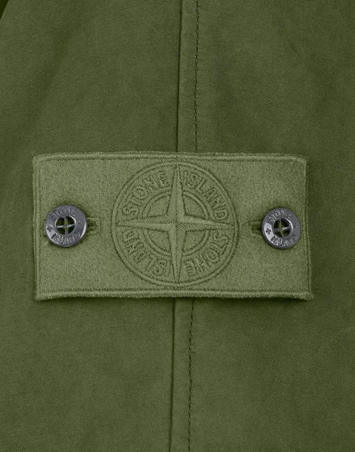 Stone Island Coats 038 Jackets 717F1 Raso Gommato Double Ghost Piece Hooded Cape In Khaki 8211 Mens