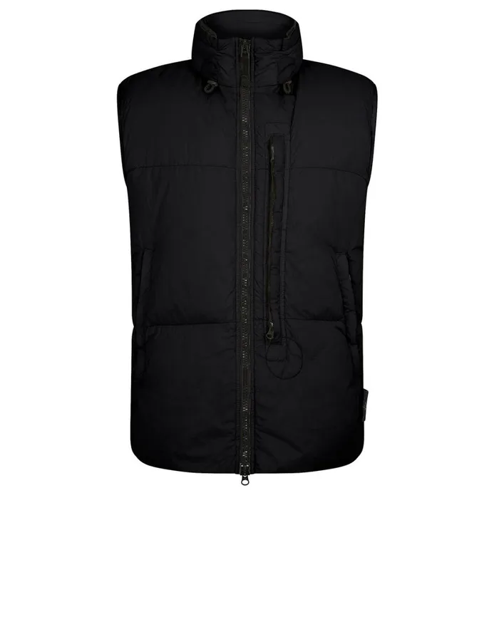 Stone Island Coats 038 Jackets G0123 Garment Dyed Crinkle Reps Ny Down Vest In Black 8211 Mens Stone Island Coats 038 Jackets G0123 Garment Dyed Crinkle Reps Ny Down Vest In Black 8211 Mens