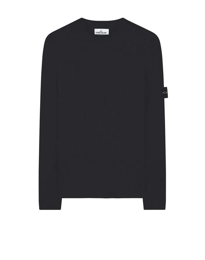 Stone Island Knitwear 521C2 Crewneck Jumper In Charcoal 8211 Mens