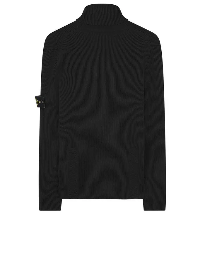 Stone Island Knitwear 522C2 Turtleneck Jumper In Black 8211 Mens