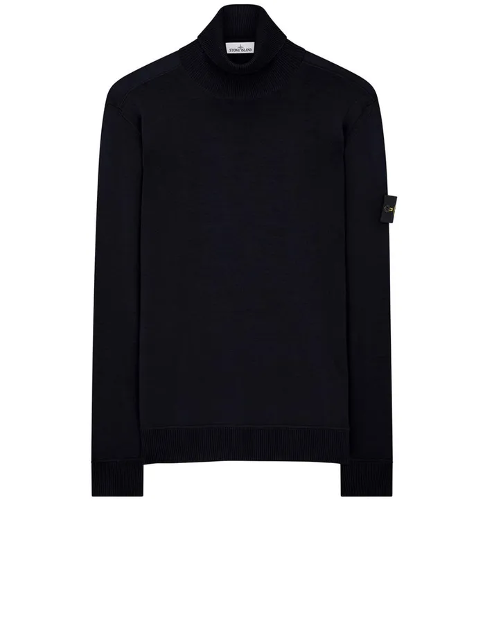 Stone Island Knitwear 528C4 Rollneck Jumper In Navy 8211 Mens