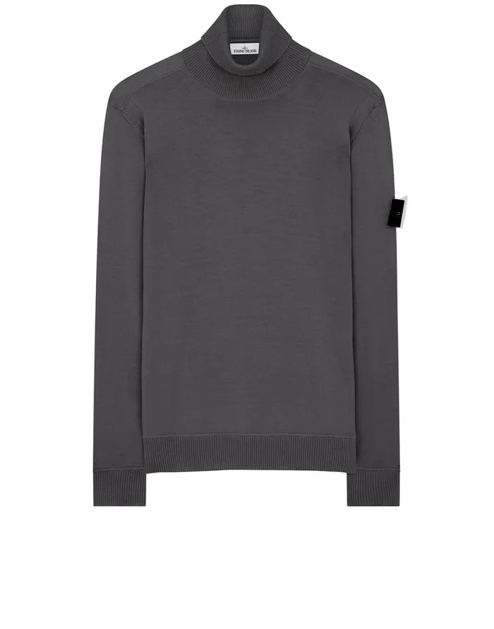 Stone Island Knitwear 528C4 Rollneck Jumper In Pearl Grey 8211 Mens