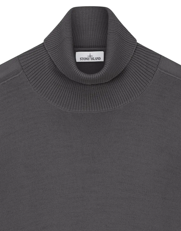 Stone Island Knitwear 528C4 Rollneck Jumper In Pearl Grey 8211 Mens