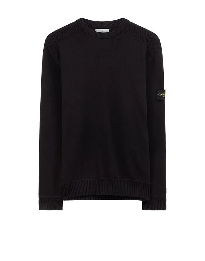 Stone Island Knitwear 541A2 Crewneck Jumper In Black 8211 Mens