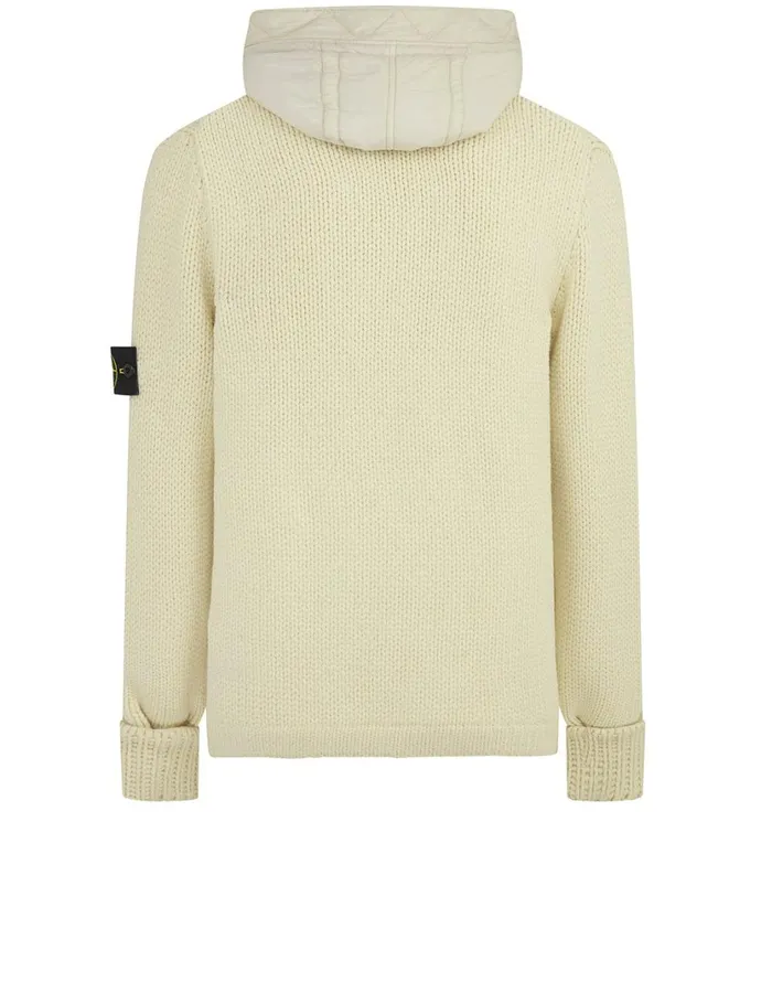 Stone Island Knitwear 557B8 DoubleBreasted Cardigan Knit In Butter 8211 Mens