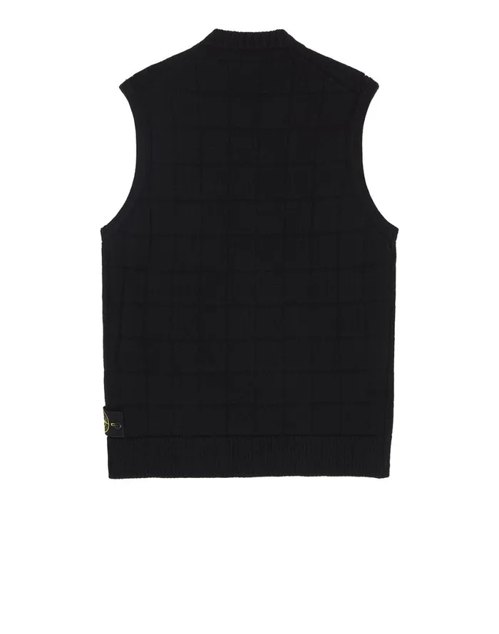 Stone Island Knitwear 578B7 Knitted Vest In Black 8211 Mens