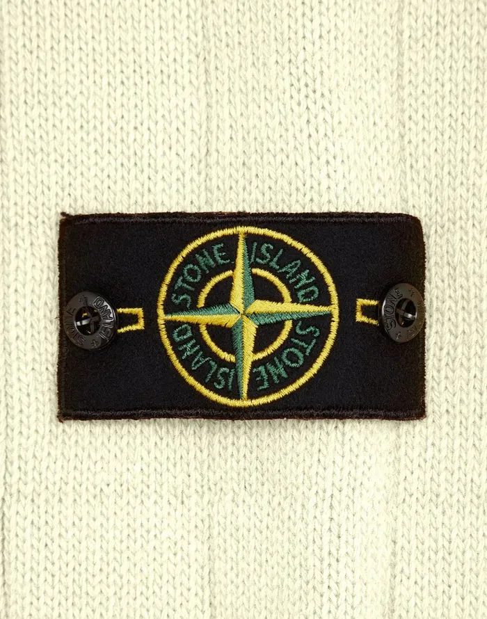 Stone Island Knitwear 579B7 Hooded Knitted Cardigan In Butter 8211 Mens