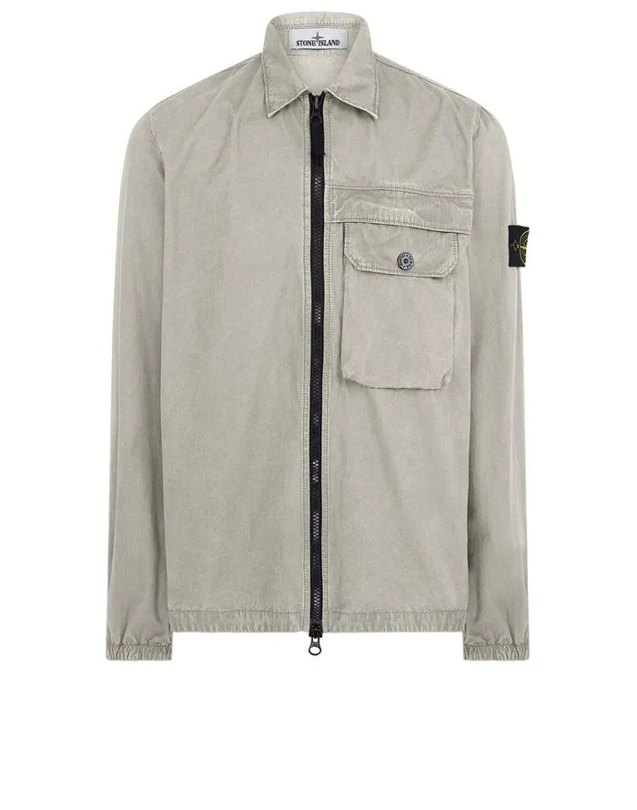Stone Island Overshirts 107Wn TCoOld Overshirt In Dove Grey 8211 Mens